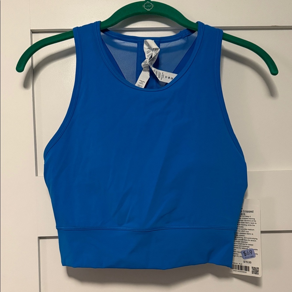 lululemon athletica mesh backed cropped training tank